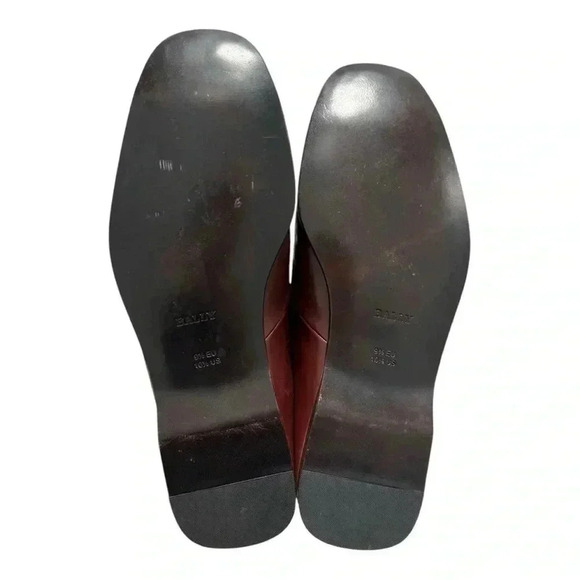 Bally Vintage Deadstock Oxblood Leather Slip On Square Toe Loafers. Size 10.5 - Picture 8 of 8